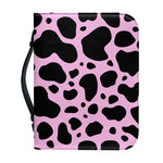 Black And Pink Cow Print Leather Bible Cover
