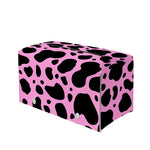 Black And Pink Cow Print Leather Tissue Box Cover
