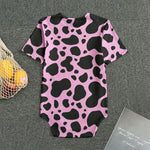Black And Pink Cow Print Men's Bodysuit