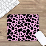 Black And Pink Cow Print Mouse Pad