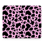 Black And Pink Cow Print Mouse Pad