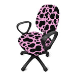 Black And Pink Cow Print Office Chair Cover