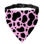 Black And Pink Cow Print Over The Collar Dog Bandana