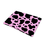 Black And Pink Cow Print Pet Cooling Mat Cover