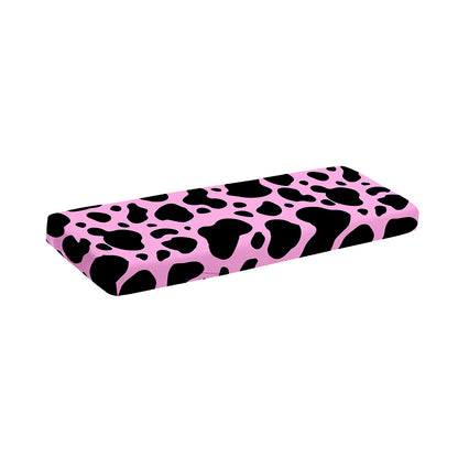 Black And Pink Cow Print Piano Keyboard Cover