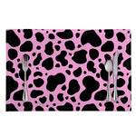 Black And Pink Cow Print Placemat