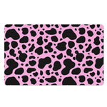 Black And Pink Cow Print Polyester Doormat