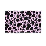 Black And Pink Cow Print Polyester Flag