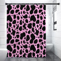 Black And Pink Cow Print Premium Shower Curtain