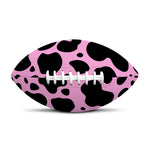 Black And Pink Cow Print Rugby Ball