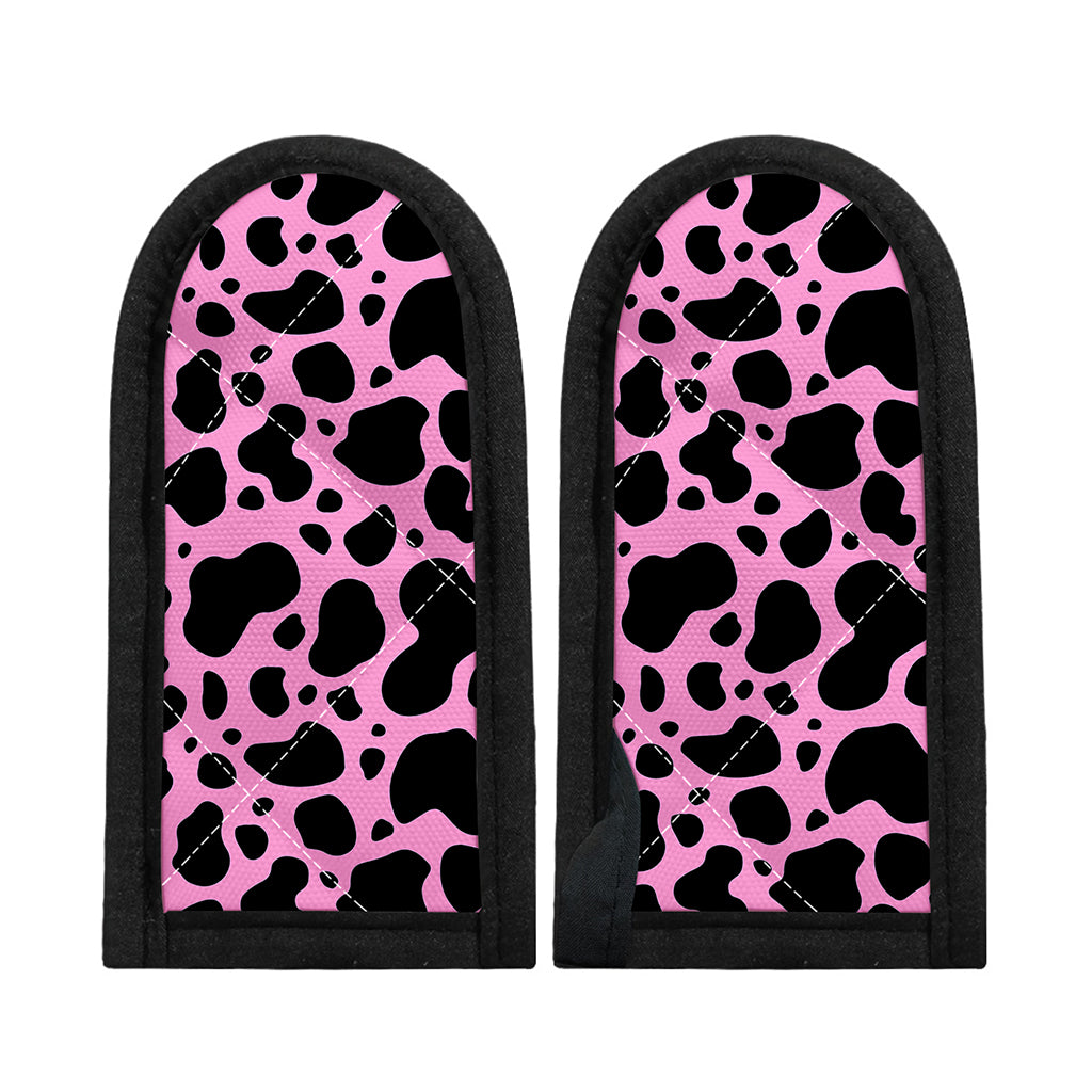Black And Pink Cow Print Skillet Handle Cover