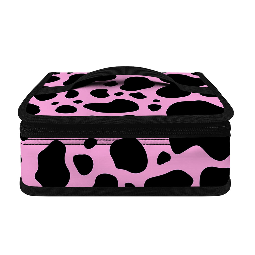 Black And Pink Cow Print Small Lunch Bag