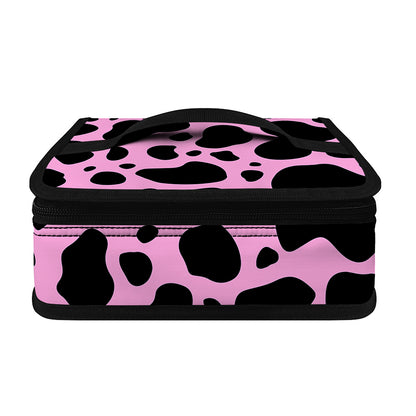 Black And Pink Cow Print Small Lunch Bag