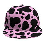 Black And Pink Cow Print Snapback Cap