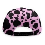 Black And Pink Cow Print Snapback Cap