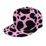 Black And Pink Cow Print Snapback Cap