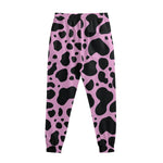 Black And Pink Cow Print Sweatpants