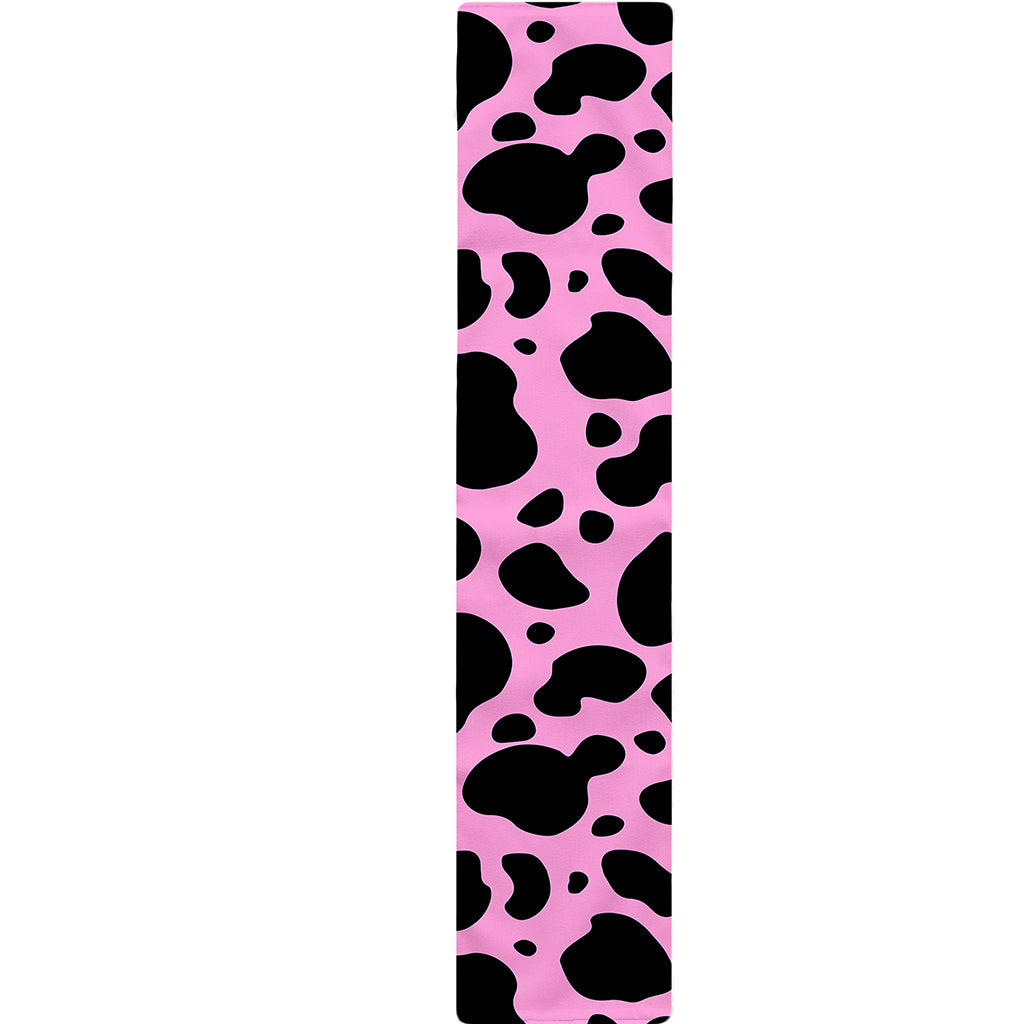 Black And Pink Cow Print Table Runner