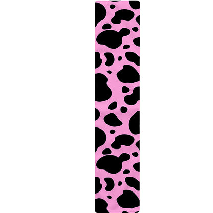 Black And Pink Cow Print Table Runner