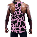 Black And Pink Cow Print Training Tank Top