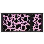 Black And Pink Cow Print Trifold Wallet