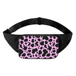 Black And Pink Cow Print Waist Bag