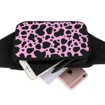 Black And Pink Cow Print Waist Bag
