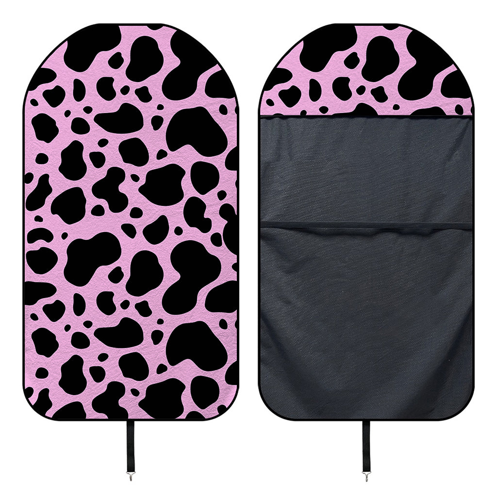 Black And Pink Cow Print Waterproof Car Seat Cover