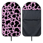 Black And Pink Cow Print Waterproof Car Seat Cover