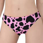 Black And Pink Cow Print Women's Panties