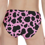 Black And Pink Cow Print Women's Panties
