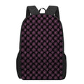 Black And Pink Spider Web Pattern Print 17 Inch Backpack