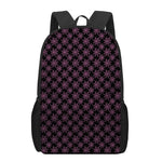 Black And Pink Spider Web Pattern Print 17 Inch Backpack
