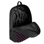 Black And Pink Spider Web Pattern Print 17 Inch Backpack