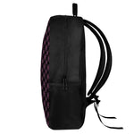 Black And Pink Spider Web Pattern Print 17 Inch Backpack