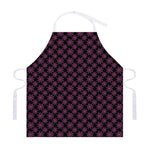 Black And Pink Spider Web Pattern Print Adjustable Apron