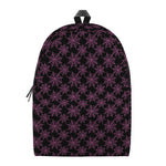Black And Pink Spider Web Pattern Print Backpack