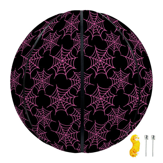 Black And Pink Spider Web Pattern Print Basketball