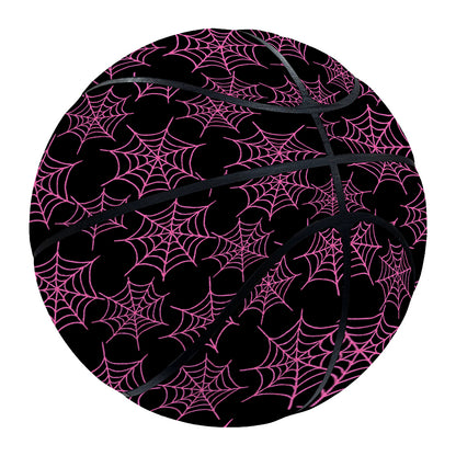Black And Pink Spider Web Pattern Print Basketball