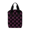 Black And Pink Spider Web Pattern Print Bible Tote Bag