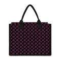 Black And Pink Spider Web Pattern Print Canvas Tote Bag