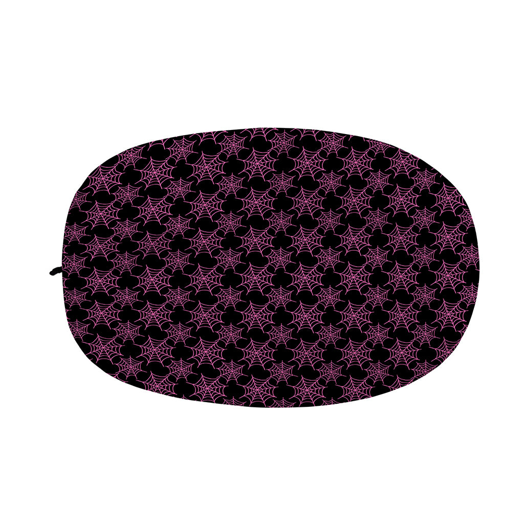 Black And Pink Spider Web Pattern Print Car Side Mirror Covers