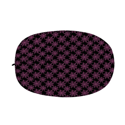 Black And Pink Spider Web Pattern Print Car Side Mirror Covers