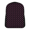 Black And Pink Spider Web Pattern Print Casual Backpack