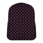 Black And Pink Spider Web Pattern Print Casual Backpack