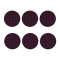 Black And Pink Spider Web Pattern Print Coaster Set