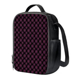 Black And Pink Spider Web Pattern Print Crossbody Lunch Bag