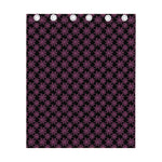 Black And Pink Spider Web Pattern Print Curtain