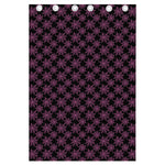 Black And Pink Spider Web Pattern Print Curtain