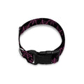 Black And Pink Spider Web Pattern Print Dog Collar